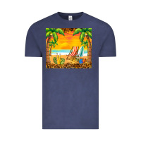 Vintage Denim sunset beach Vintage Tee - BarkalooDesign