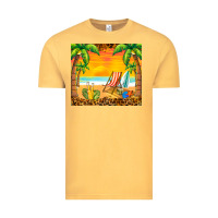 Vintage Mustard sunset beach Vintage Tee - BarkalooDesign