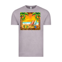 Vintage Zinc sunset beach Vintage Tee - BarkalooDesign