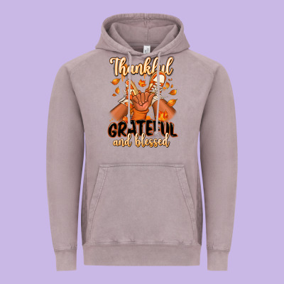 Vintage Hoodie Thankful grateful and Blessed black boy sneakers