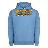 Pigment Pebble Blue Fall truck Urban Hoodie - Artiststas