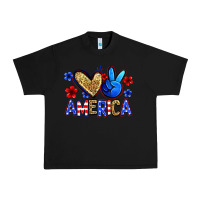 Black peace love america Urban Heavy Tee - Zillion Design Studio