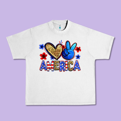 Peace Love America Urban Heavy Tee Designed By Zillion Design Studio
