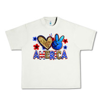 Pistachio peace love america Urban Heavy Tee - Zillion Design Studio