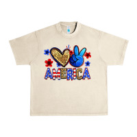 Sandshell peace love america Urban Heavy Tee - Zillion Design Studio