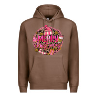 Chestnut pink merry christmas Premium Hoodie - MaliasSmallBusiness