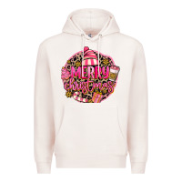 Pale Pink pink merry christmas Premium Hoodie - MaliasSmallBusiness