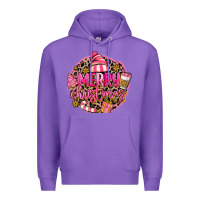 Purple pink merry christmas Premium Hoodie - MaliasSmallBusiness