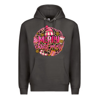 Smoke pink merry christmas Premium Hoodie - MaliasSmallBusiness