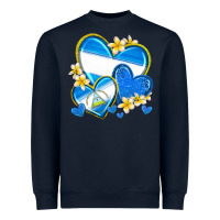 Navy nicaragua hearts Heavyweight Sweatshirt - texasbilliewilder