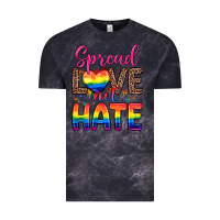 Cloud Black spread love not hate Vintage Tee - Zillion Design Studio