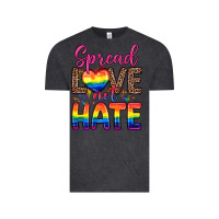 Vintage Black spread love not hate Vintage Tee - Zillion Design Studio