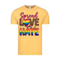 Vintage Mustard spread love not hate Vintage Tee - Zillion Design Studio