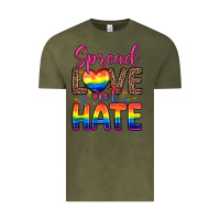 Vintage Olive spread love not hate Vintage Tee - Zillion Design Studio