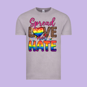 Spread Love Not Hate Vintage Tee Designed By Zillion Design Studio