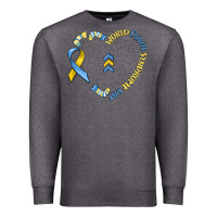 Charcoal Heather world down syndrome day Premium Sweatshirt - MaliasSmallBusiness