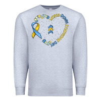Heather Grey world down syndrome day Premium Sweatshirt - MaliasSmallBusiness