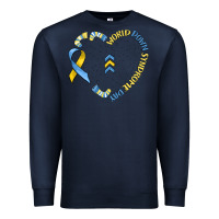 Navy world down syndrome day Premium Sweatshirt - MaliasSmallBusiness