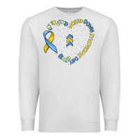 Oatmeal Heather world down syndrome day Premium Sweatshirt - MaliasSmallBusiness