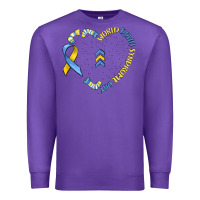 Purple world down syndrome day Premium Sweatshirt - MaliasSmallBusiness