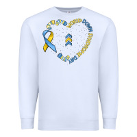White world down syndrome day Premium Sweatshirt - MaliasSmallBusiness