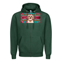 Sports Green Western Shih Tzu License Plate Design Zipper Hoodie - JahusDesignShop