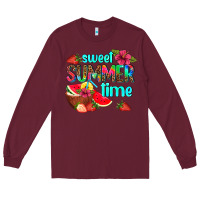 Burgundy sweet summer time Long Sleeve Tee - AdoDesignShop