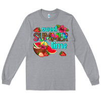 Heather Grey sweet summer time Long Sleeve Tee - AdoDesignShop