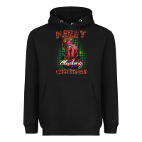 Black merry clucking christmas rooster Heavyweight Hoodie - BarkalooDesign