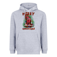 Heather Grey merry clucking christmas rooster Heavyweight Hoodie - BarkalooDesign