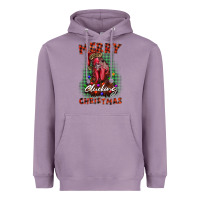 Lavender merry clucking christmas rooster Heavyweight Hoodie - BarkalooDesign