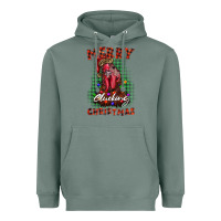 Sage merry clucking christmas rooster Heavyweight Hoodie - BarkalooDesign