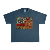 Midnight Navy merry christmas highland cow Urban Heavy Tee - RanaPortraitStore