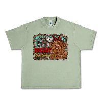 Oil Green merry christmas highland cow Urban Heavy Tee - RanaPortraitStore