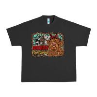 Pigment Black merry christmas highland cow Urban Heavy Tee - RanaPortraitStore