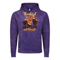 Cloud Purple Thankful grateful and Blessed black man sneakers Vintage Hoodie - RanaPortraitStore