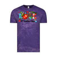 Cloud Purple love teacher life Vintage Tee - texasbilliewilder