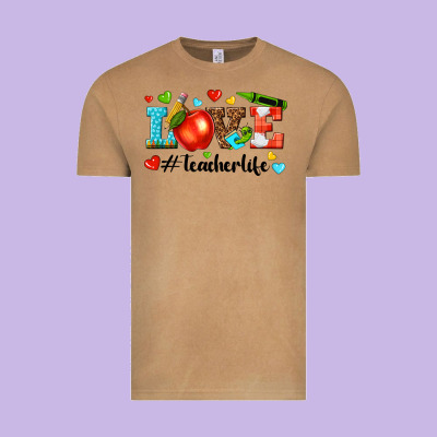 Love Teacher Life Vintage Tee Designed By Texasbilliewilder