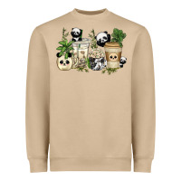 Mushroom panda coffee cups Heavyweight Sweatshirt - texasbilliewilder