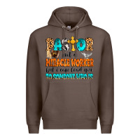 Coffee Pastor not a miracle worker Premium Hoodie - MaliasSmallBusiness