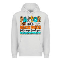 Dove Grey Pastor not a miracle worker Premium Hoodie - MaliasSmallBusiness