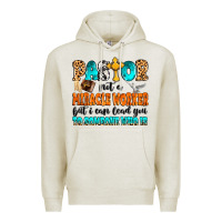 Oatmeal Heather Pastor not a miracle worker Premium Hoodie - MaliasSmallBusiness