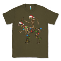 Army Green skeleton deer santa Classic Tee - FaDigitalArtStudio