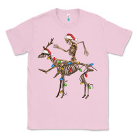 Bubblegum Pink skeleton deer santa Classic Tee - FaDigitalArtStudio
