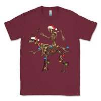 Burgundy skeleton deer santa Classic Tee - FaDigitalArtStudio