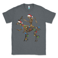 Charcoal Heather skeleton deer santa Classic Tee - FaDigitalArtStudio