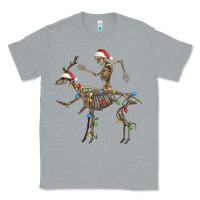 Heather Grey skeleton deer santa Classic Tee - FaDigitalArtStudio