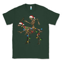 Sports Green skeleton deer santa Classic Tee - FaDigitalArtStudio