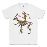 White skeleton deer santa Classic Tee - FaDigitalArtStudio