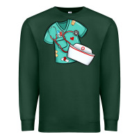 Sports Green custom name nurse scrubs   font easter risen Premium Sweatshirt - MaliasSmallBusiness